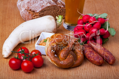 typisch bayrische Brotzeit