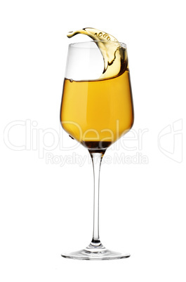 white wine wave isolated on white background