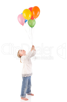 Girl with balloons