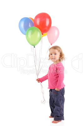 Girl with balloons