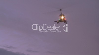 Helicopter with lights