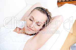 Portrait of an attractive woman relaxing