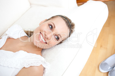 Portrait of a charming woman relaxing