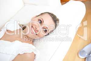 Portrait of a charming woman relaxing