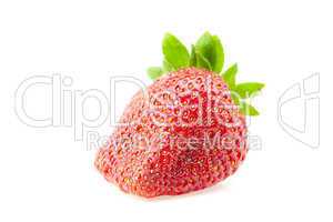 juicy strawberries isolated on white