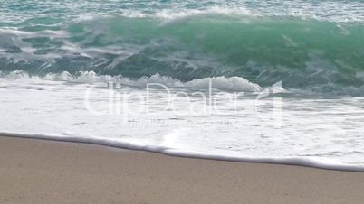 Sea waves in beach