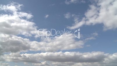 Clouds in  blue sky time lapse