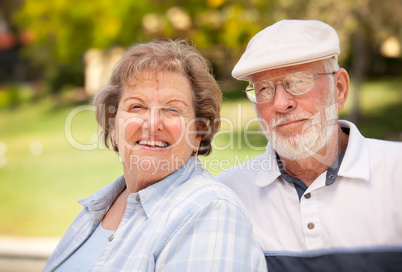 Happy Senior Couple in The Park