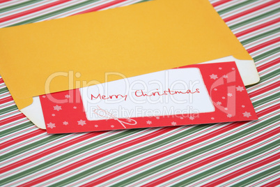Letter to santa in an envelope