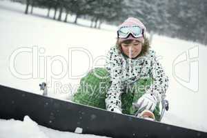 Girl Dress Snowboard