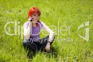 Young woman in the middle of nature