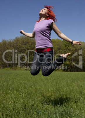 Girl jumping