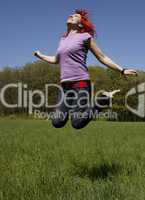 Girl jumping