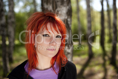 Portrait of redhead woman