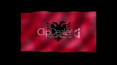 Albania - waving flag with alpha matte