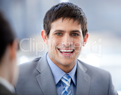 Positive businessman in a meeting