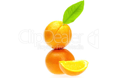 oranges with leaves