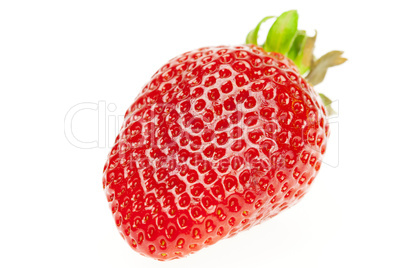 juicy strawberries isolated on white