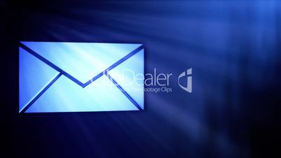 Blue Mail Icon In Sparkle Shine
