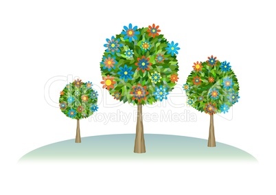 Flower trees