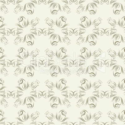 Seamless wallpaper with  flowers