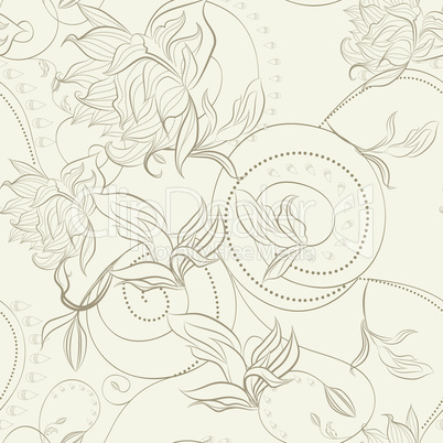Decorative floral seamless wallpaper