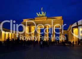 Berlin Brandenburger Tor Nacht - Berlin Brandenburg Gate night 01