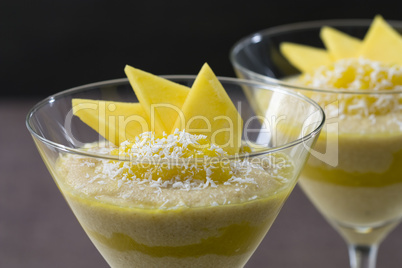 Grießpudding mit Mango - Mango Semolina  Pudding