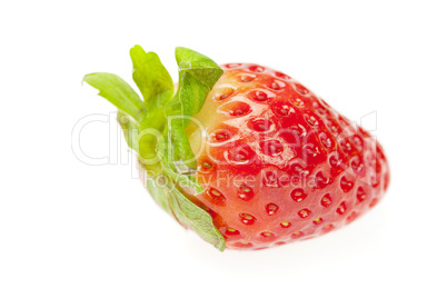 juicy strawberries isolated on white