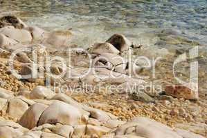 Kiesel am Strand - pebble on the beach 17
