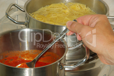 Kochen Spaghetti - cooking spaghetti 14