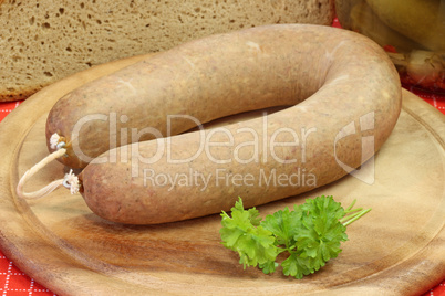 Leberwurst mit Brot