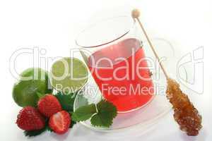 Erdbeer-Limetten-Tee