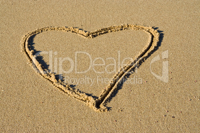 Herz im Sand, heart in sand
