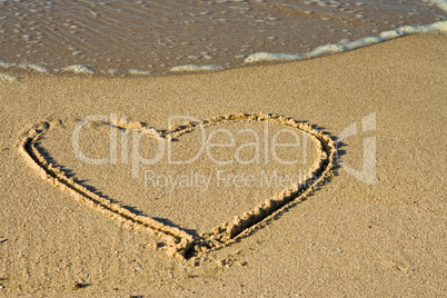 Herz im Sand, heart in sand