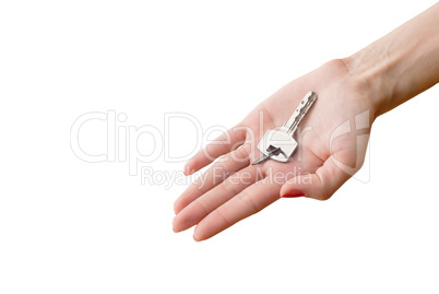 hand giving key