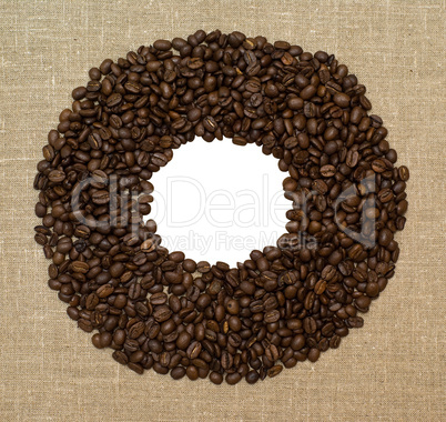 frame from coffee grains
