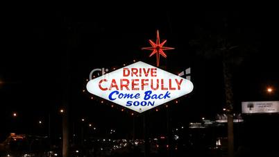 Las Vegas come back sign zoom in P HD 6838