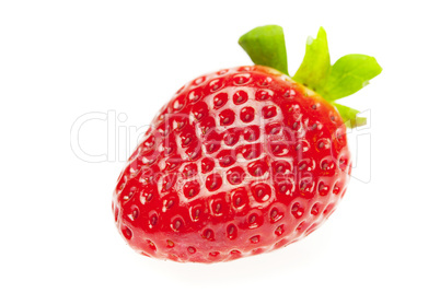 juicy strawberries isolated on white