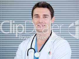 Portrait of a charismatic male doctor looking at the camera