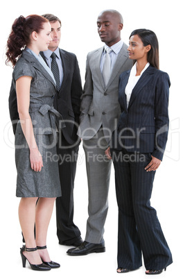 International young business people standing