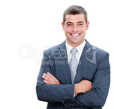 Portrait of a confident businessman with folded arms