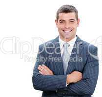 Portrait of a confident businessman with folded arms