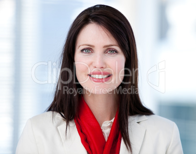 Portrait of a radiant businesswoman standing