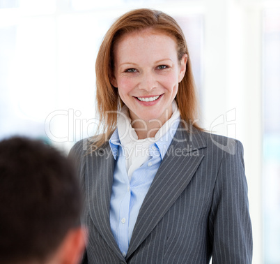 Portrait of a smiling businesswoman standing