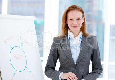 Charismatic businesswoman doing a presentation