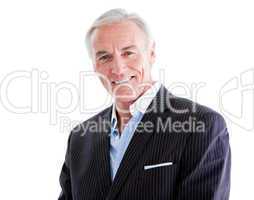 Assertive senior businessman standing