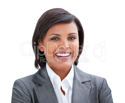 Portrait of a smiling latin businesswoman