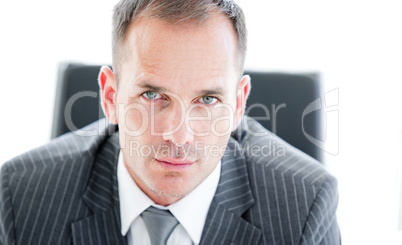 Portrait of an attractive businessman looking at the camera