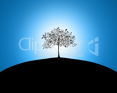 Tree on a hil